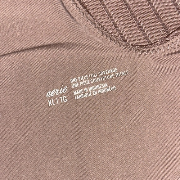 Aerie Ribbed Shine Asymmetrical One Piece Swimsuit XL - Picture 6 of 7